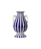 Colibri Striped Vase, Cobalt Blue