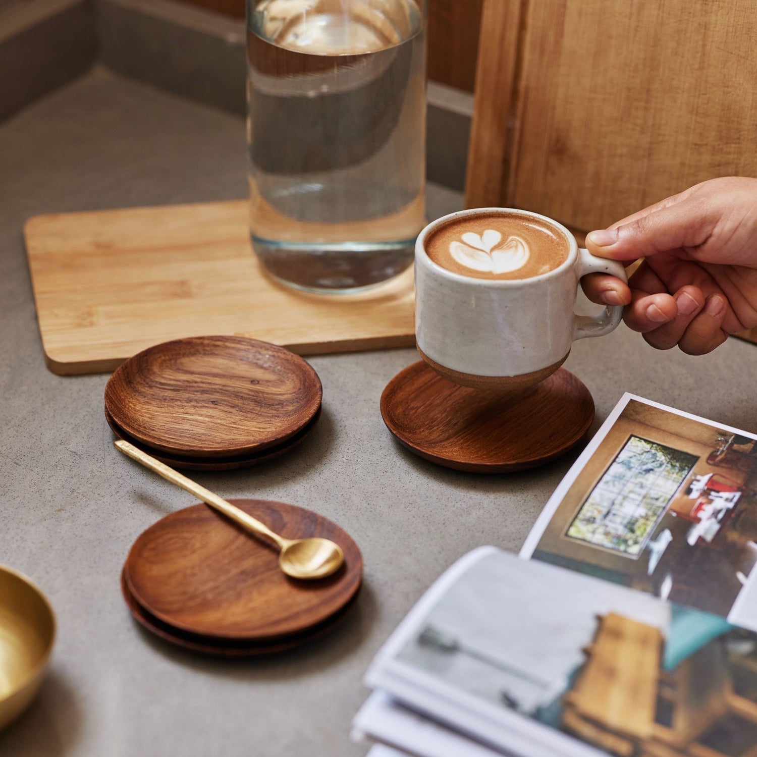 Teak Wood Coasters (Set of 4)