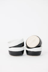 Dawson Pinch Bowl in Matte Black/White S/4