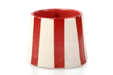Ceramic Red Stripe Mug, S/2