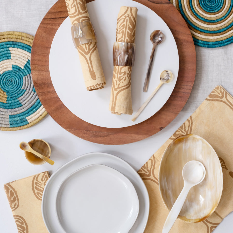 Horn Mini Salt Cellar with Spoon