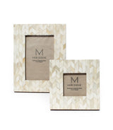 Artemis 3x3 Picture Frame - Bone Mosaic Chevron