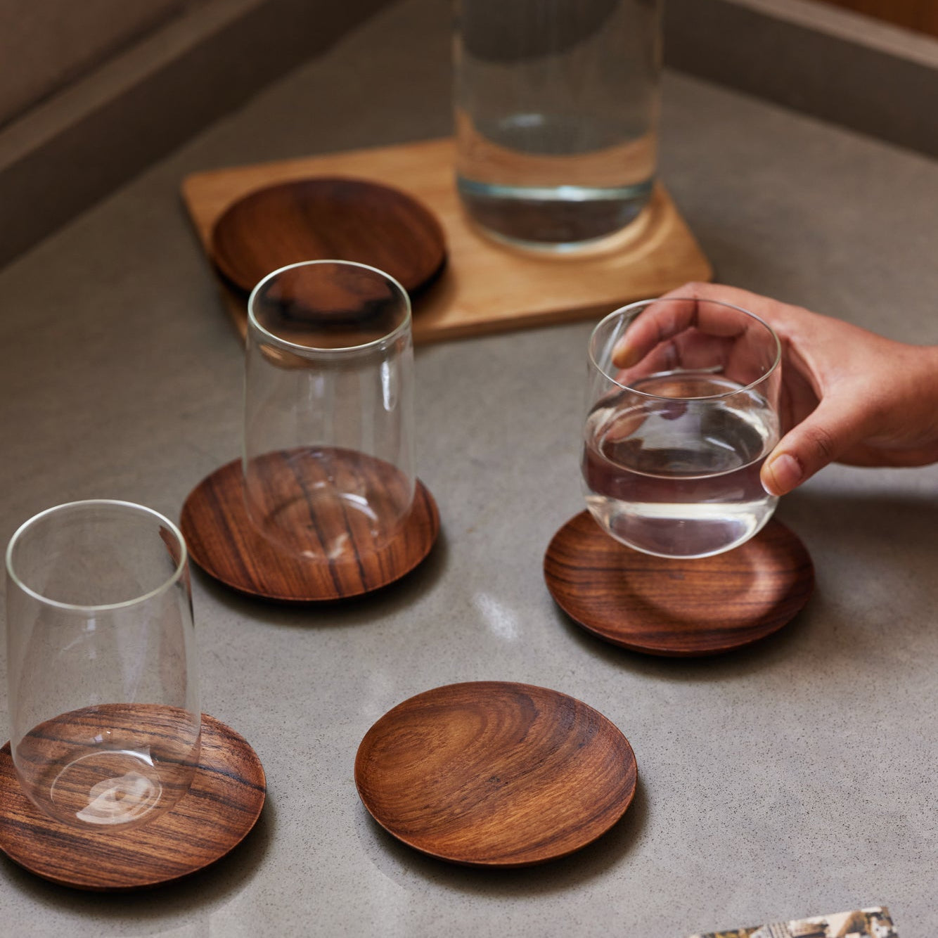 Tall Cremini Tumbler Set, S/4