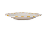 Ceramic Stripe Dinner Plate, Yellow S/2
