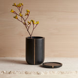 Ebonized Wood Tall Canister