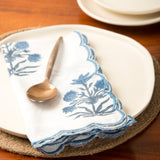 Azure Handblocked Napkin Set S/4