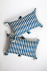 Antigua Pillow in Dark Teal Blue