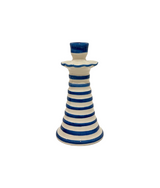 Ruffle Candleholder, Azul Stripe