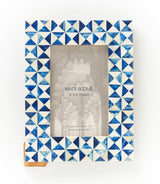 Varuna Cobalt 4x6 | Carved Bone