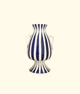 Colibri Striped Vase, Cobalt Blue