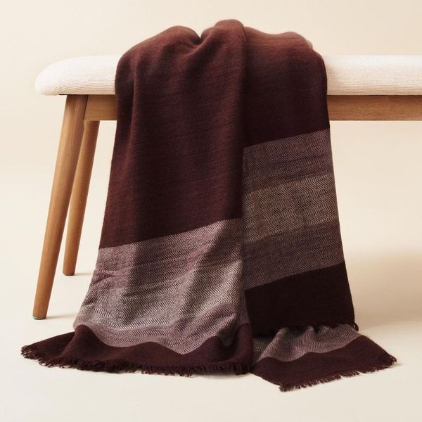 Resin Herringbone Merino Throw