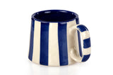 Ceramic Black Stripe Mug, S/2