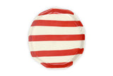 Ceramic Red Stripe Plate, S/2