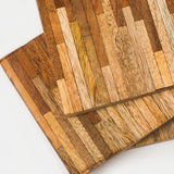Wooden Marquewood Two Tone Coaster Set of 4