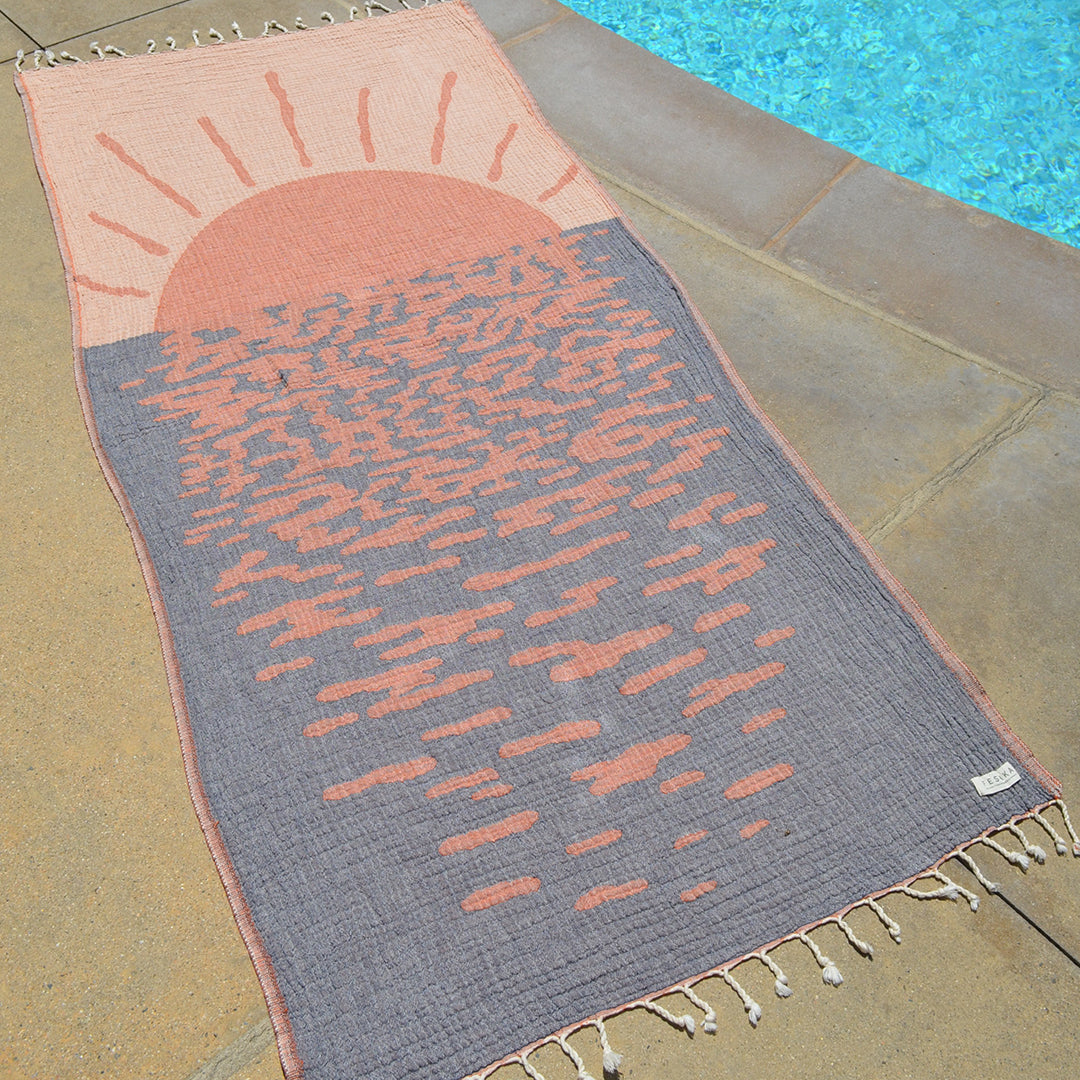 Organic Cotton Sunset Lover Towel