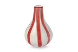 Ceramic Red Stripe Bud Vase, S/4