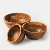 Grava Acacia Wood Bowl Set