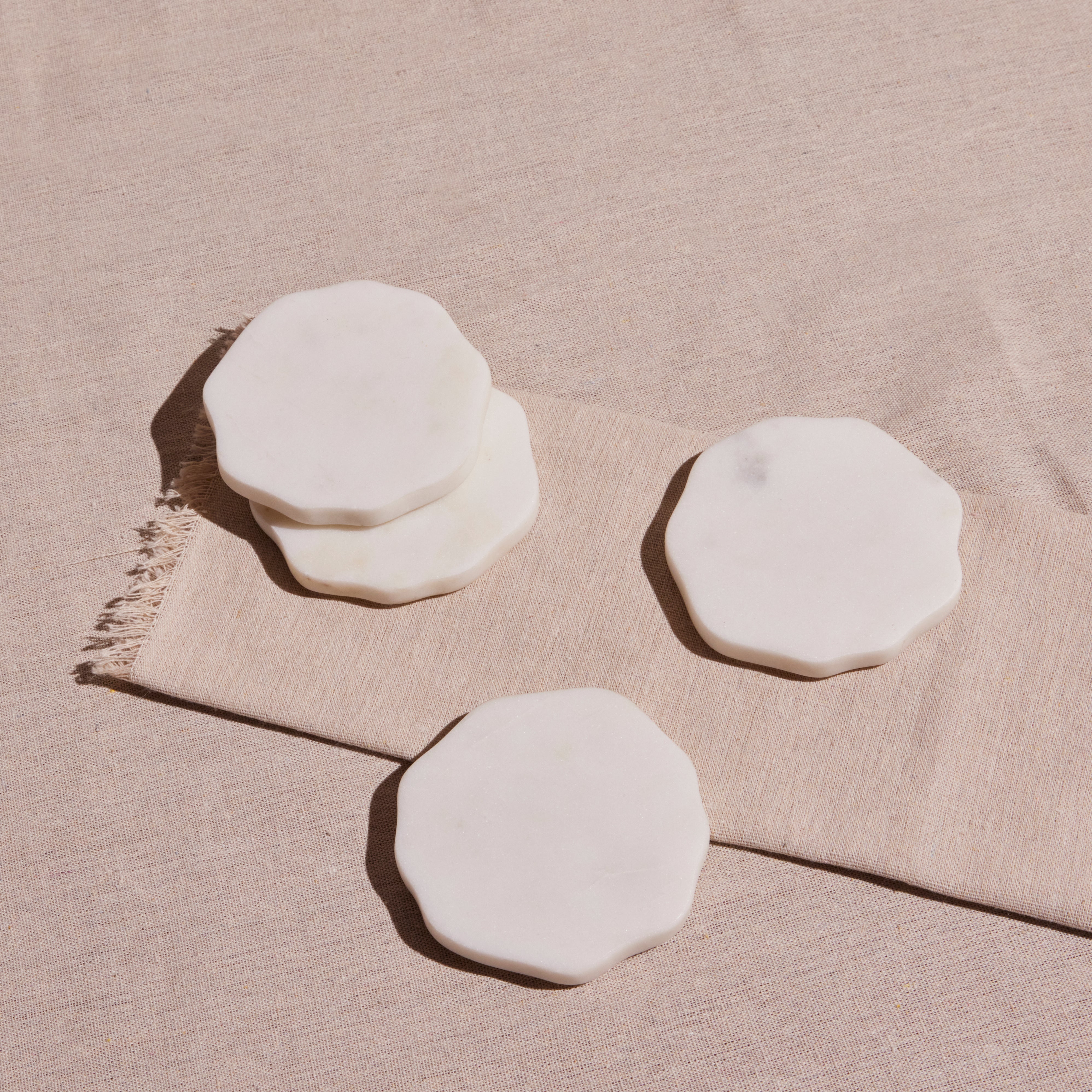 Flor Marble Coasters (Set of 4)