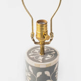 Floral Vines Table Lamp in Grey