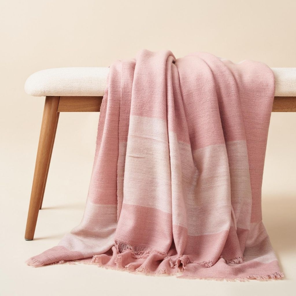 Rosa Herringbone Merino Throw