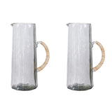 Hammered water pitcher, Natural -6.25 x 9.5 Inches ( Set of 2 )