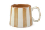 Ceramic Brown Stripe  Mug, S/2