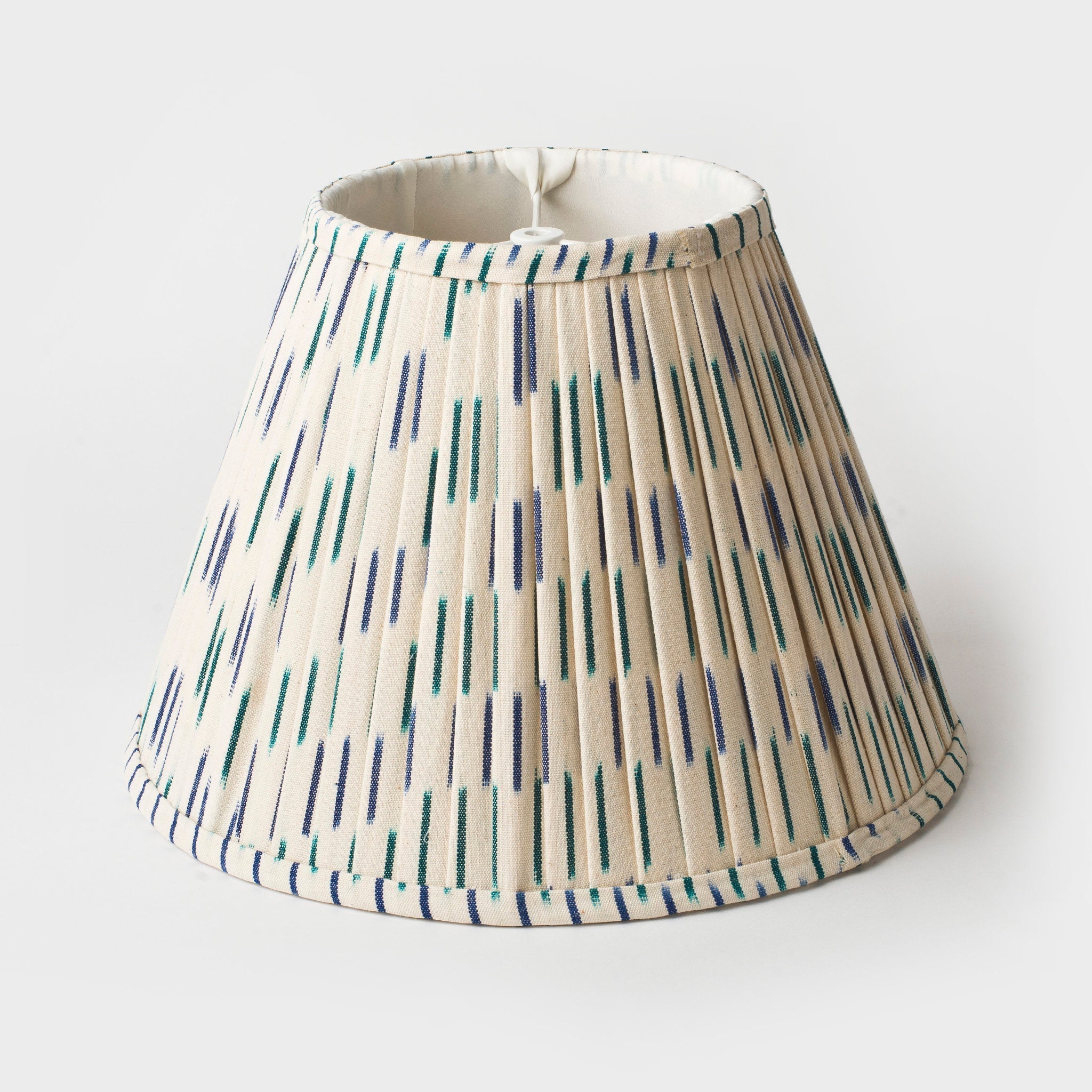 Ikat Blue Pleated Lamp Shade