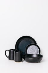 Dusk Appetizer Plate - Matte Black - Set of 6