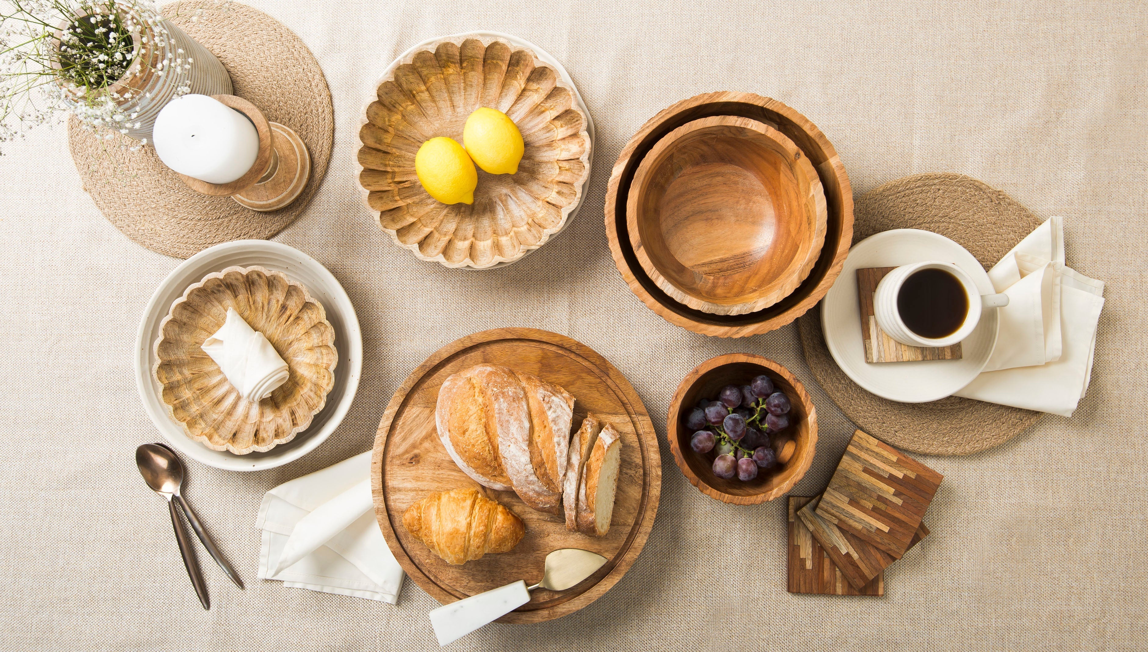 Scallop Serenity Bowl Set in Natural