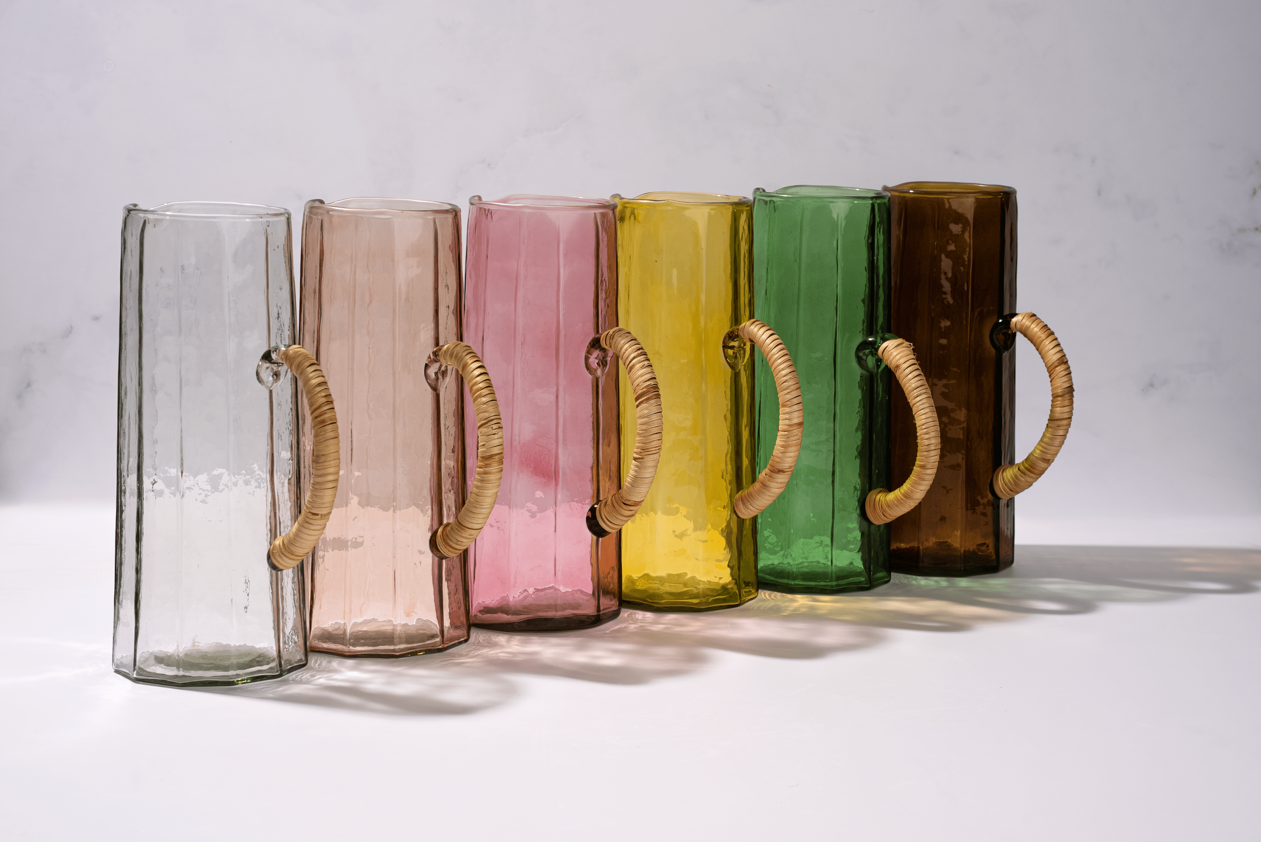 Hammered water pitcher, Brown- 6.25 x 9.5 Inches ( Set of 2 )