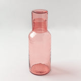 Hammered Glass Carafe Set in Blush