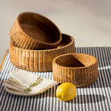 Etta Acacia Wood Bowl Set