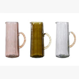 Hammered Water Pitcher, Natural S/2