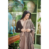 Flo Brown Merino Textured Handloom Throw