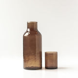 Hammered Glass Carafe Set in Smoke
