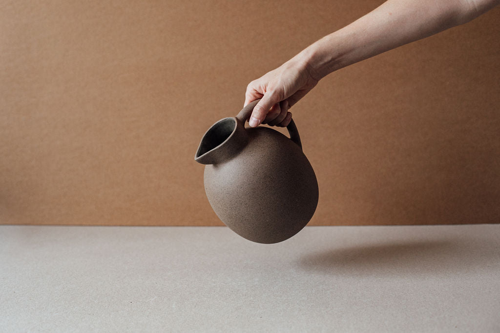 Ball Pitcher in Terracotta Chocolate