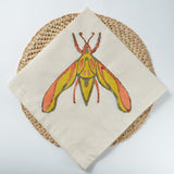 Hand Block Printed Napkin in Twilight Elephant Moth
