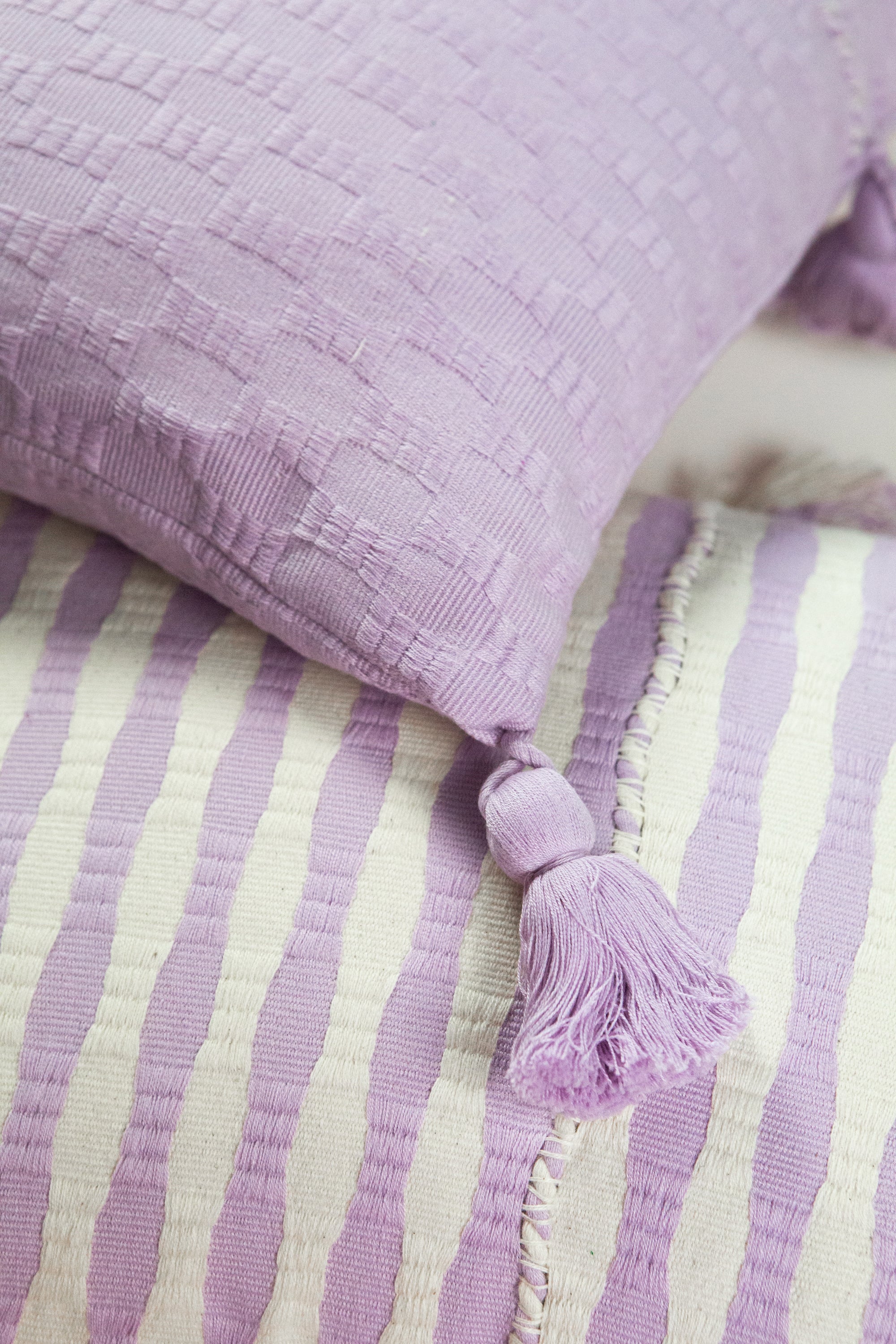 Antigua Pillow in Light Lavender Solid