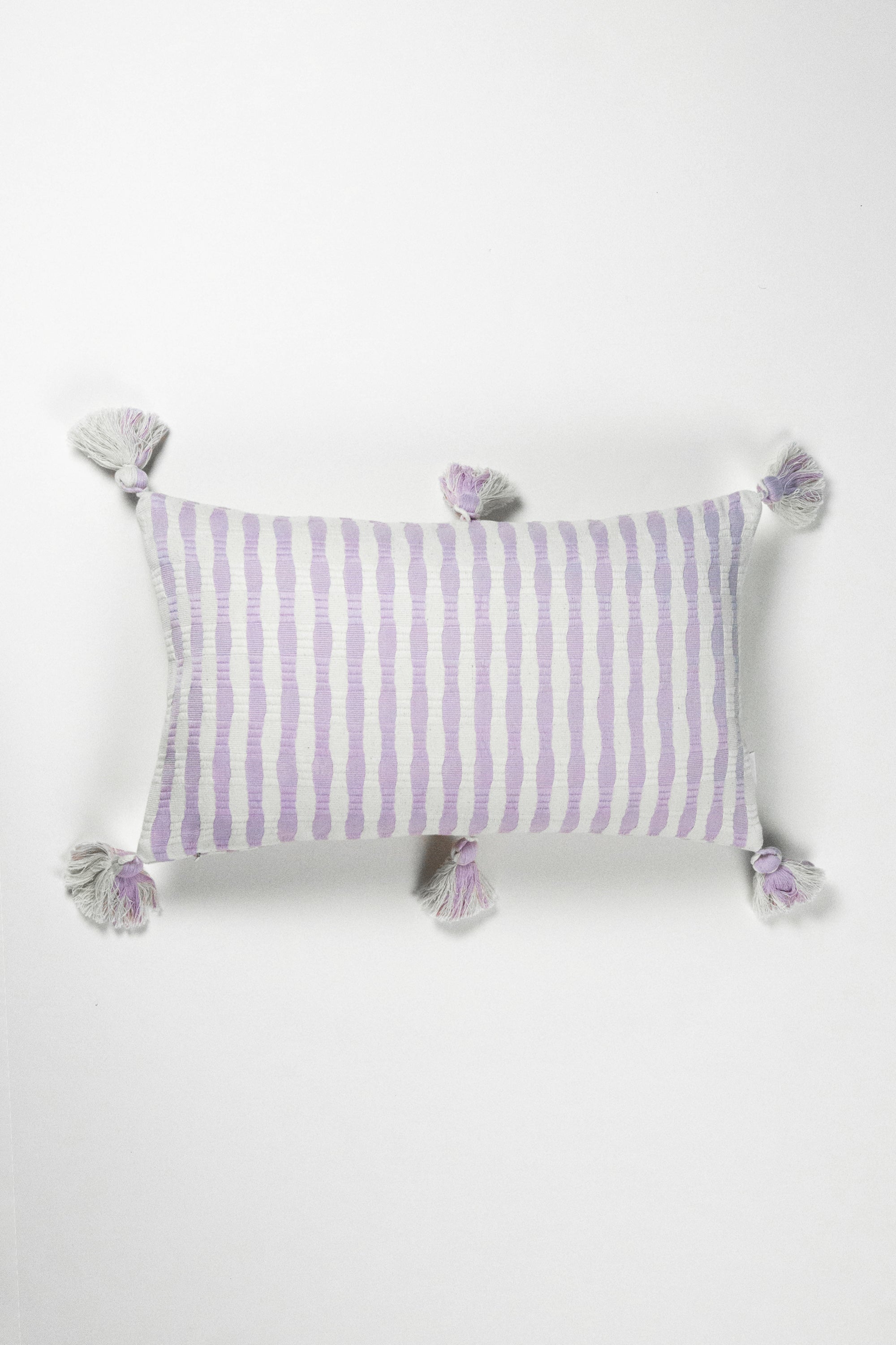 Antigua Pillow in Light Lavender Stripe