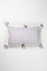 Antigua Pillow in Light Lavender Stripe