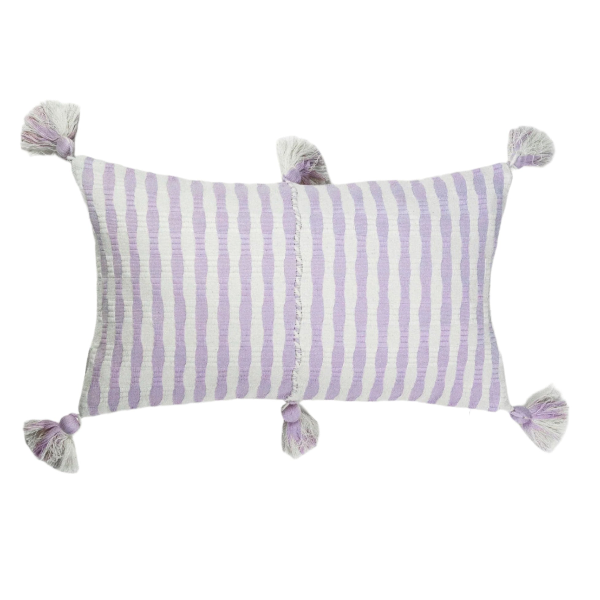 Antigua Pillow in Light Lavender Stripe