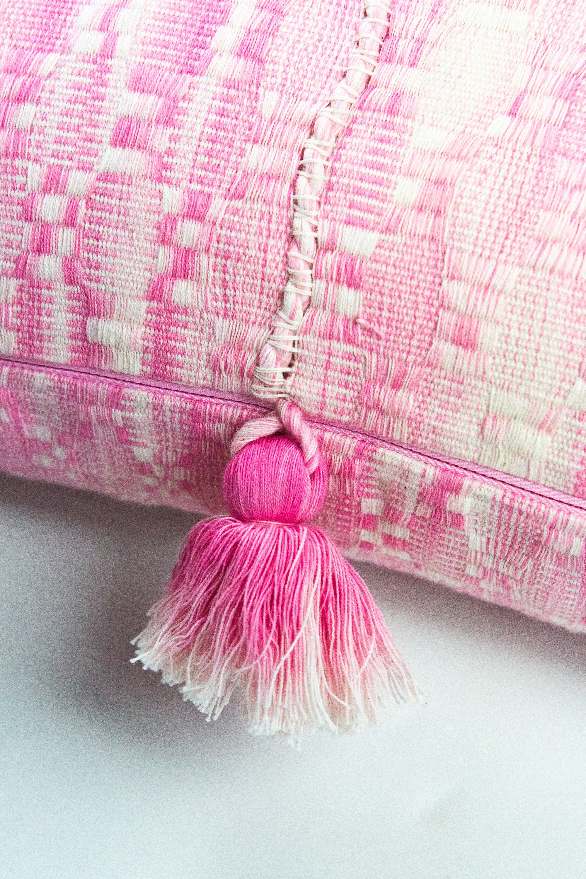 Antigua Pillow - Faded Pink Solid