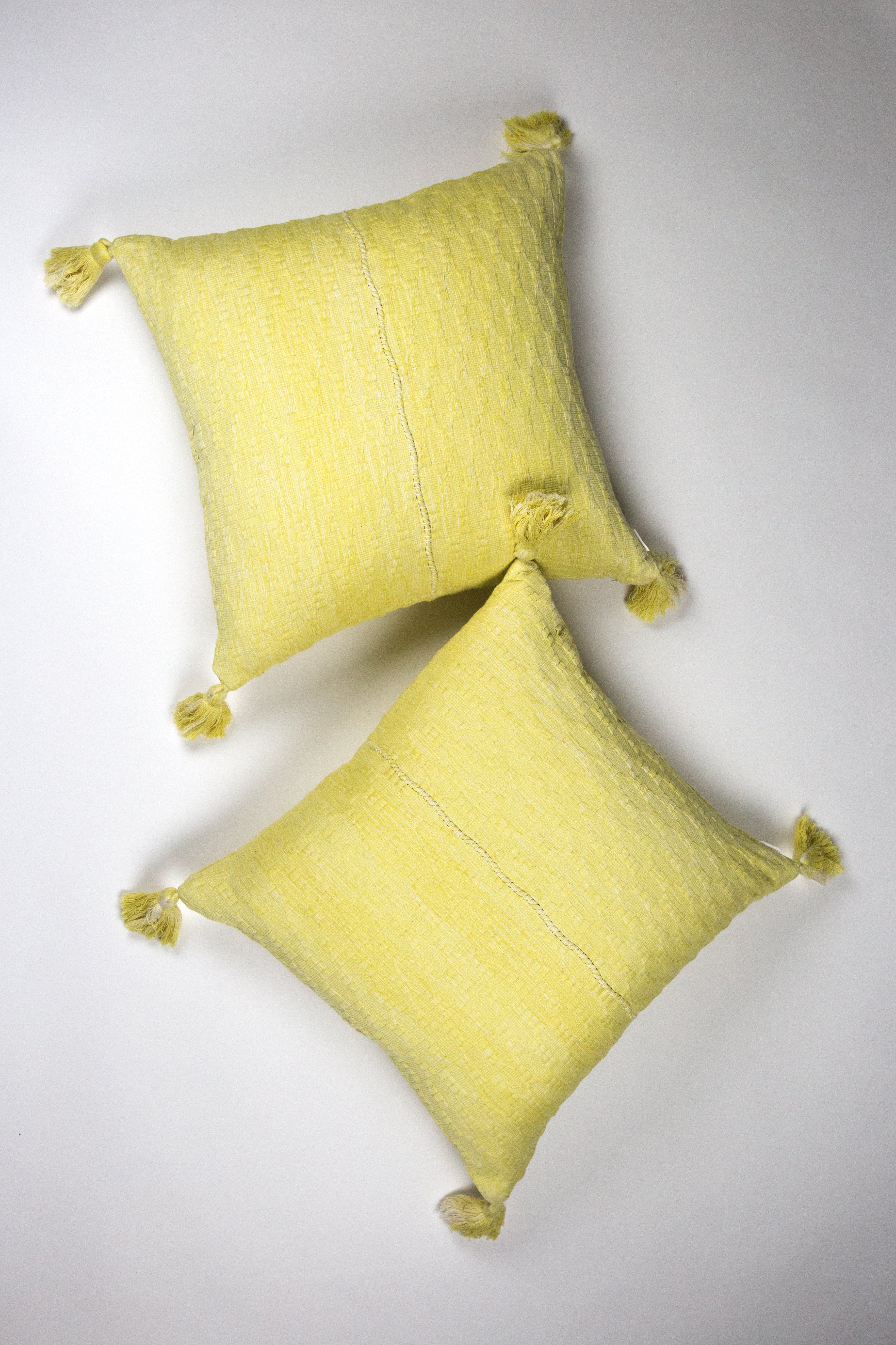 Antigua Pillow in Faded Yellow Solid