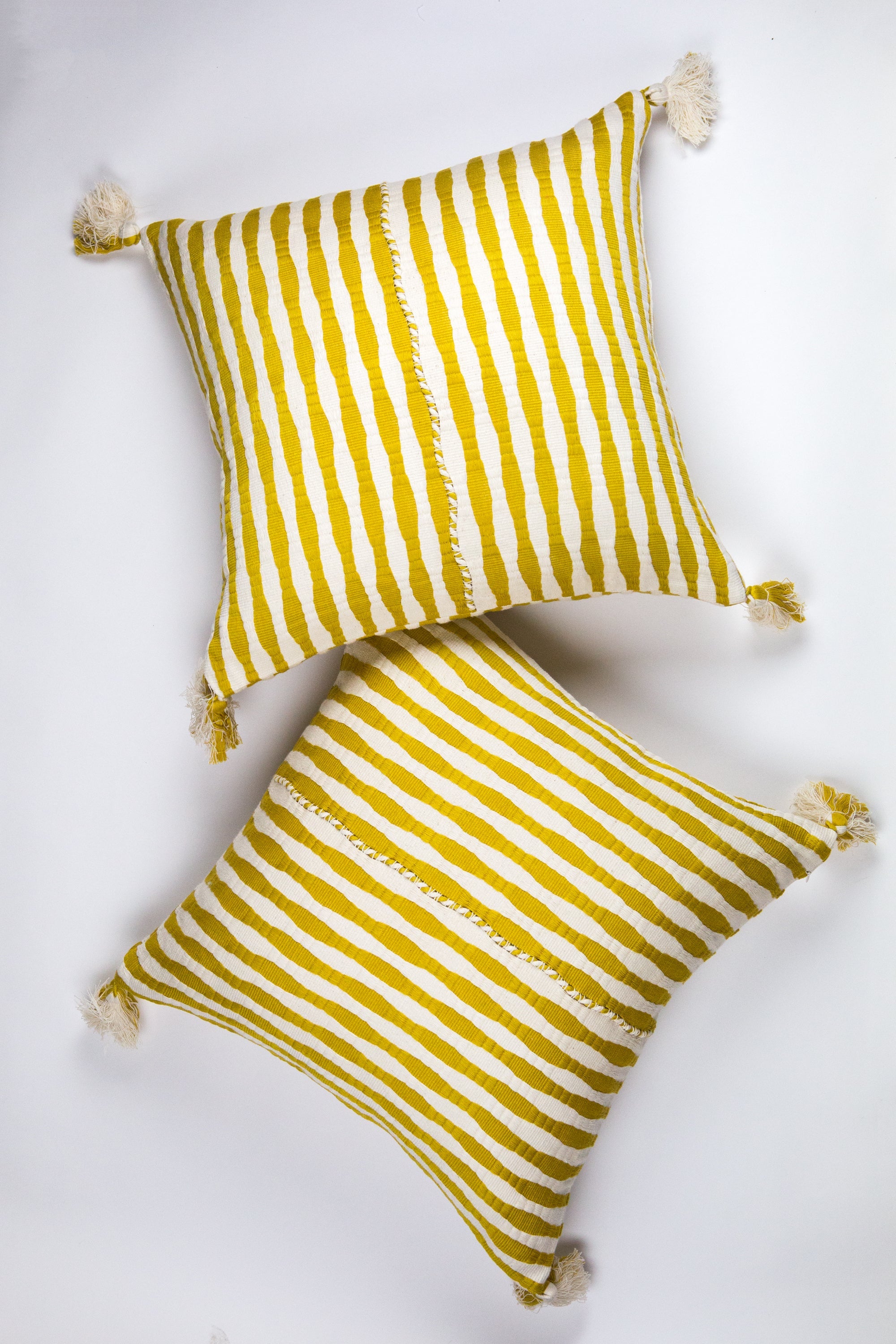 Antigua Pillow in Ochre Striped