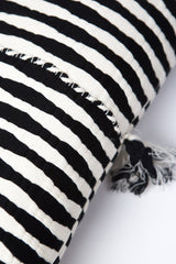 Antigua Pillow in Black and Natural Ivory