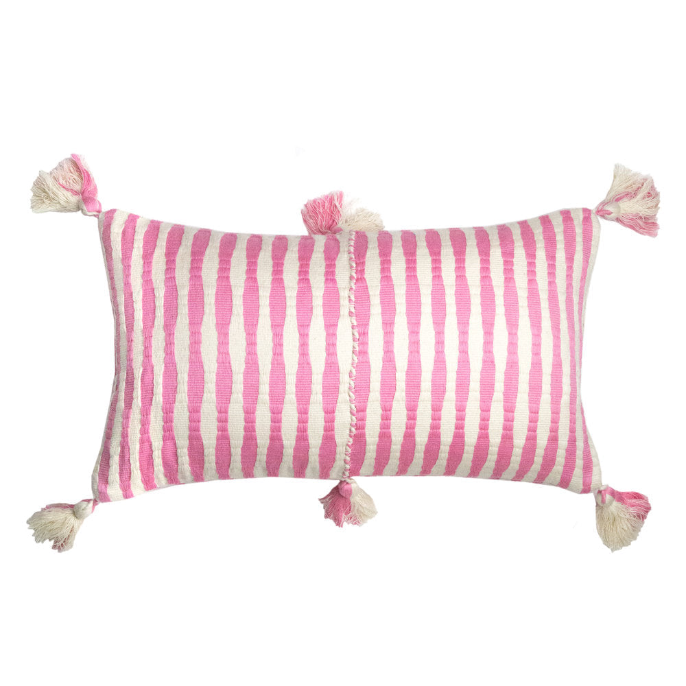 Antigua Pillow in Bubblegum Pink Striped