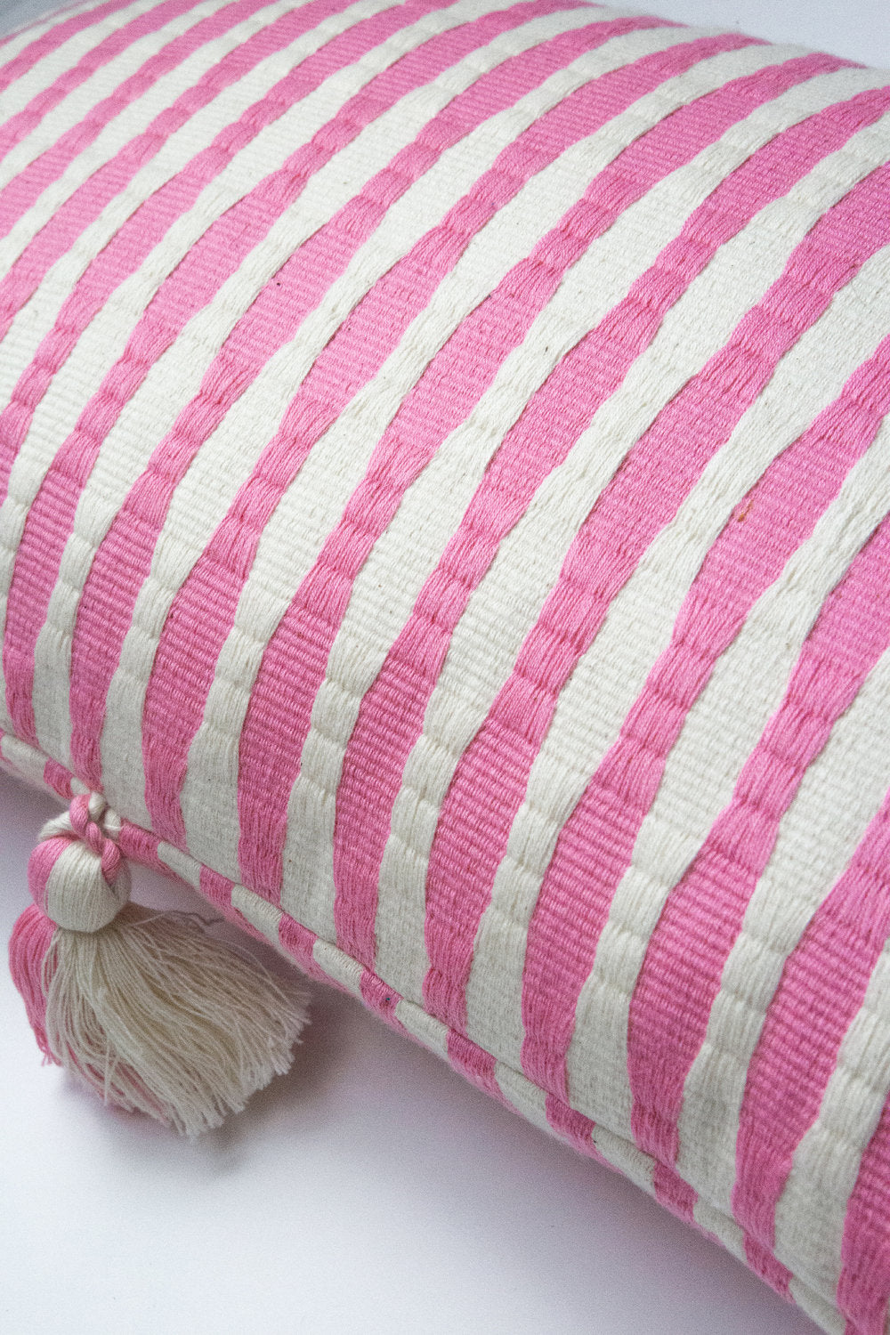 Antigua Pillow in Bubblegum Pink Striped