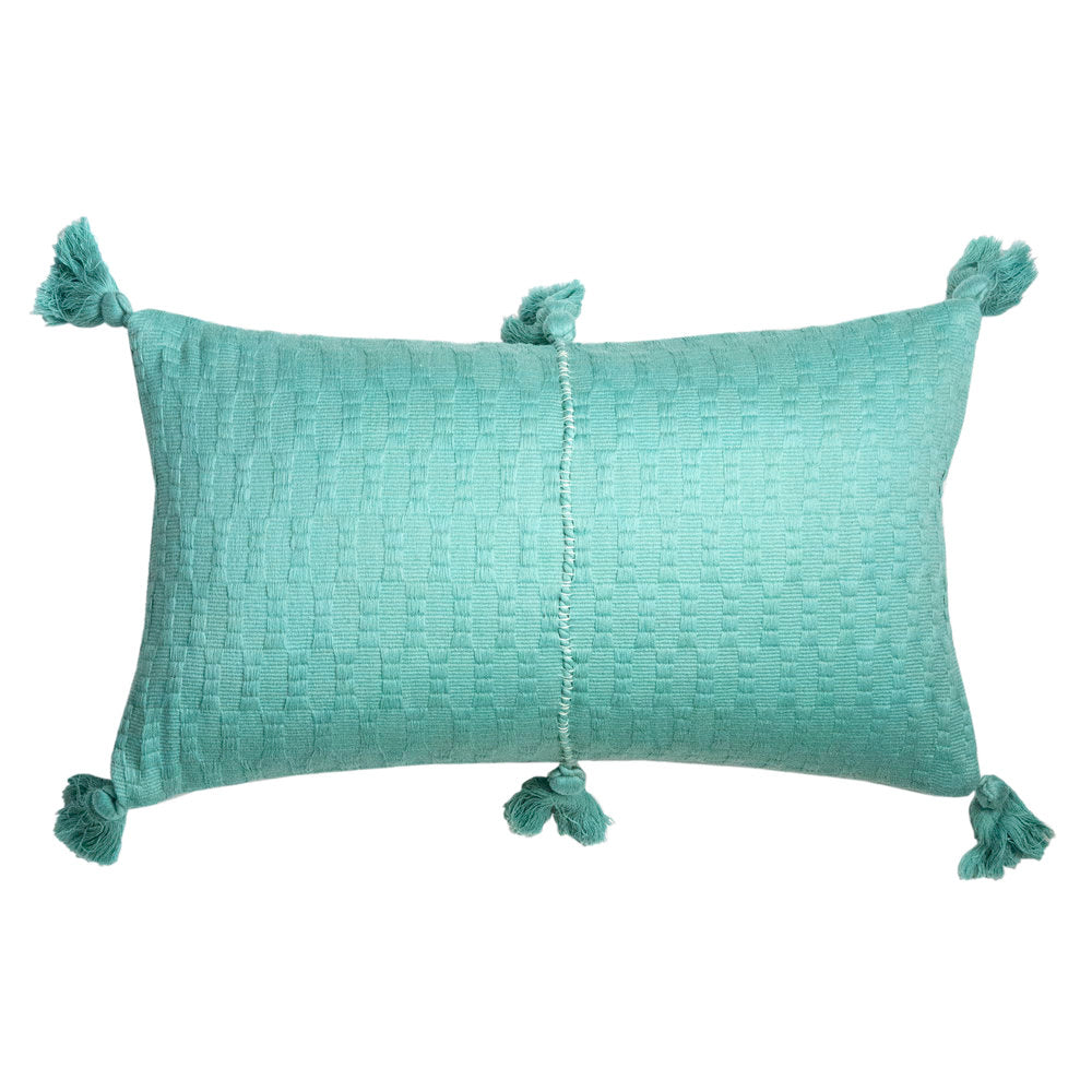Antigua Pillow in Faded Aqua Solid