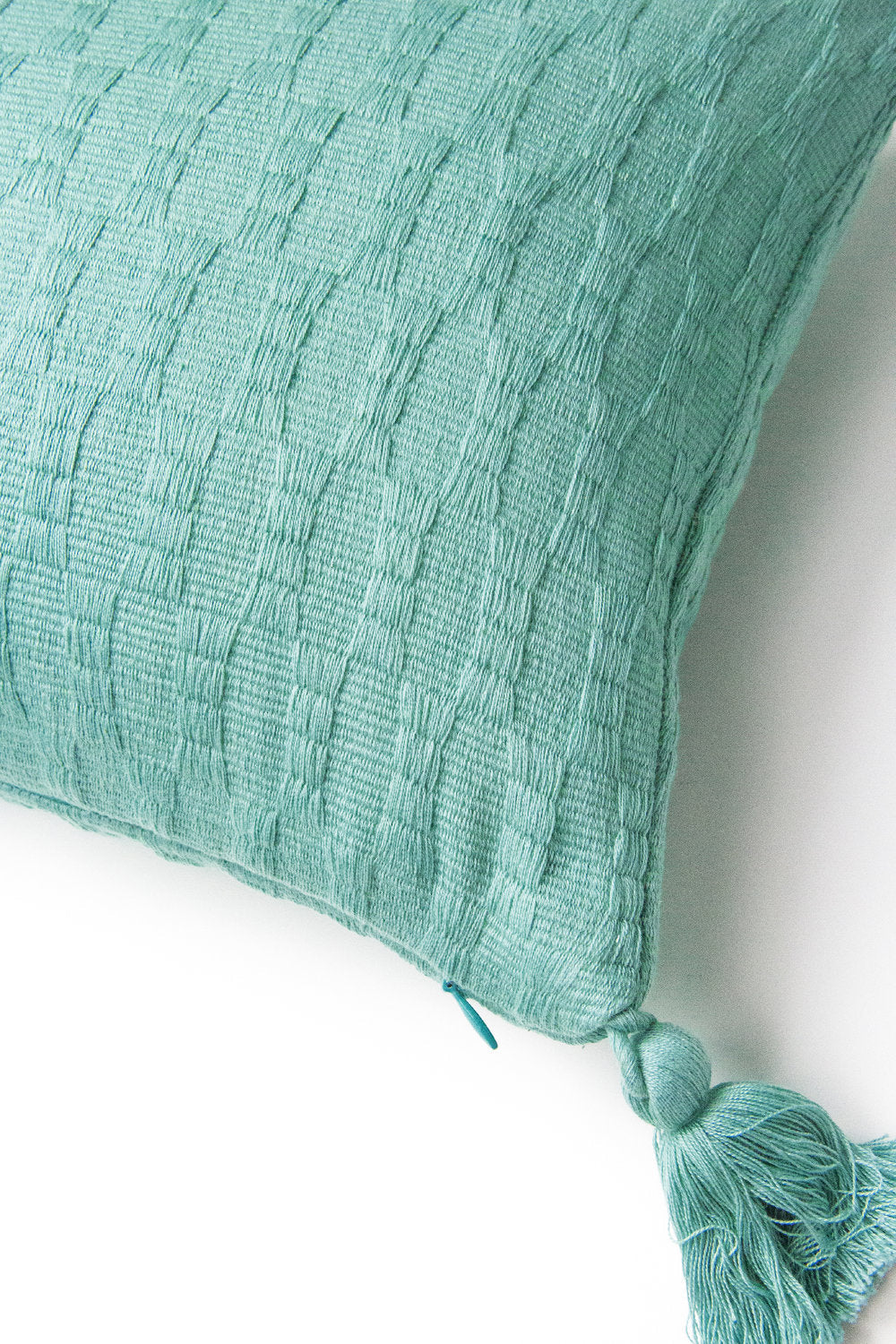 Antigua Pillow in Faded Aqua Solid