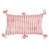 Antigua Pillow in Faded Pink Stripe